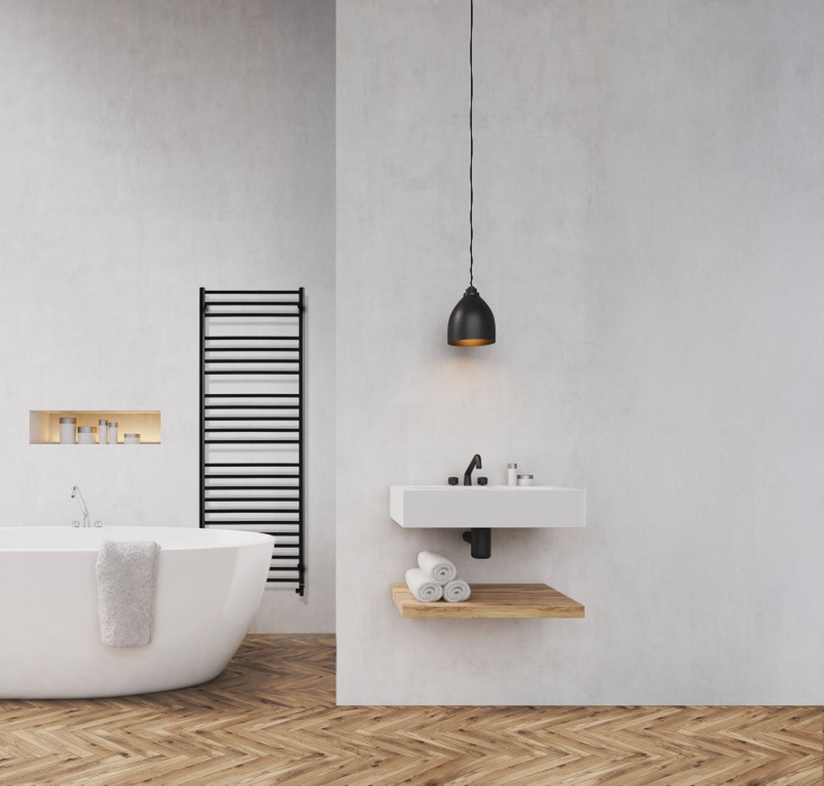 P.M.H. Luxor grzejnik łazienkowy drabinkowy 120x40,2 cm biały LX1W