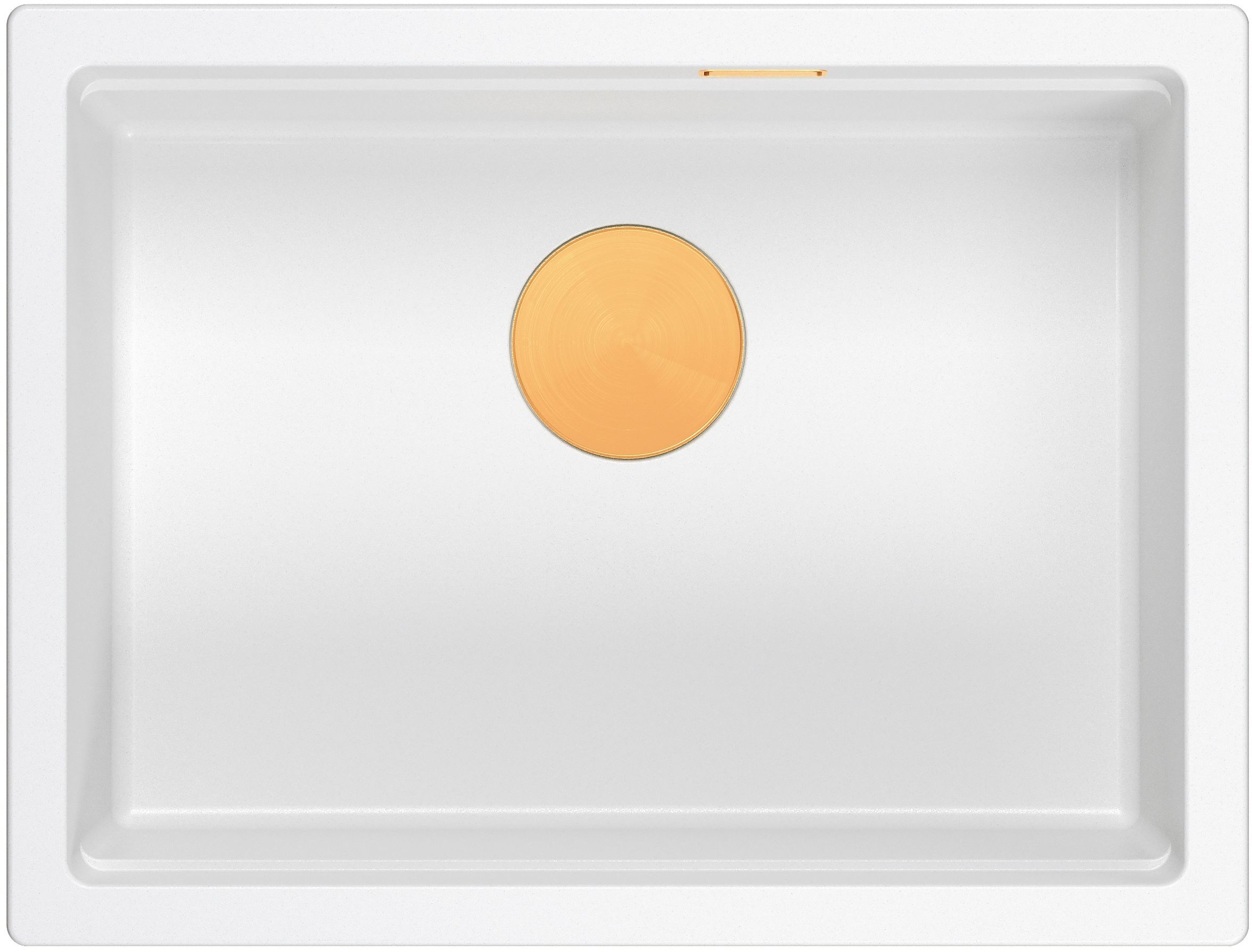 Quadron Logan 100 zlewozmywak 56x45 cm Graniteq biały/miedziany HQJ6045U1_PVDC1_U