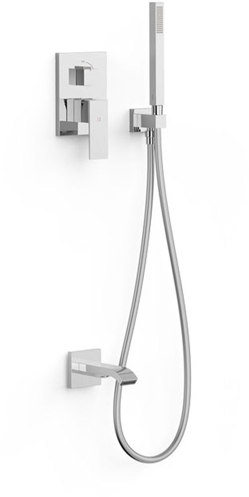 Tres Cuadro zestaw wannowo-prysznicowy podtynkowy chrom 00628006