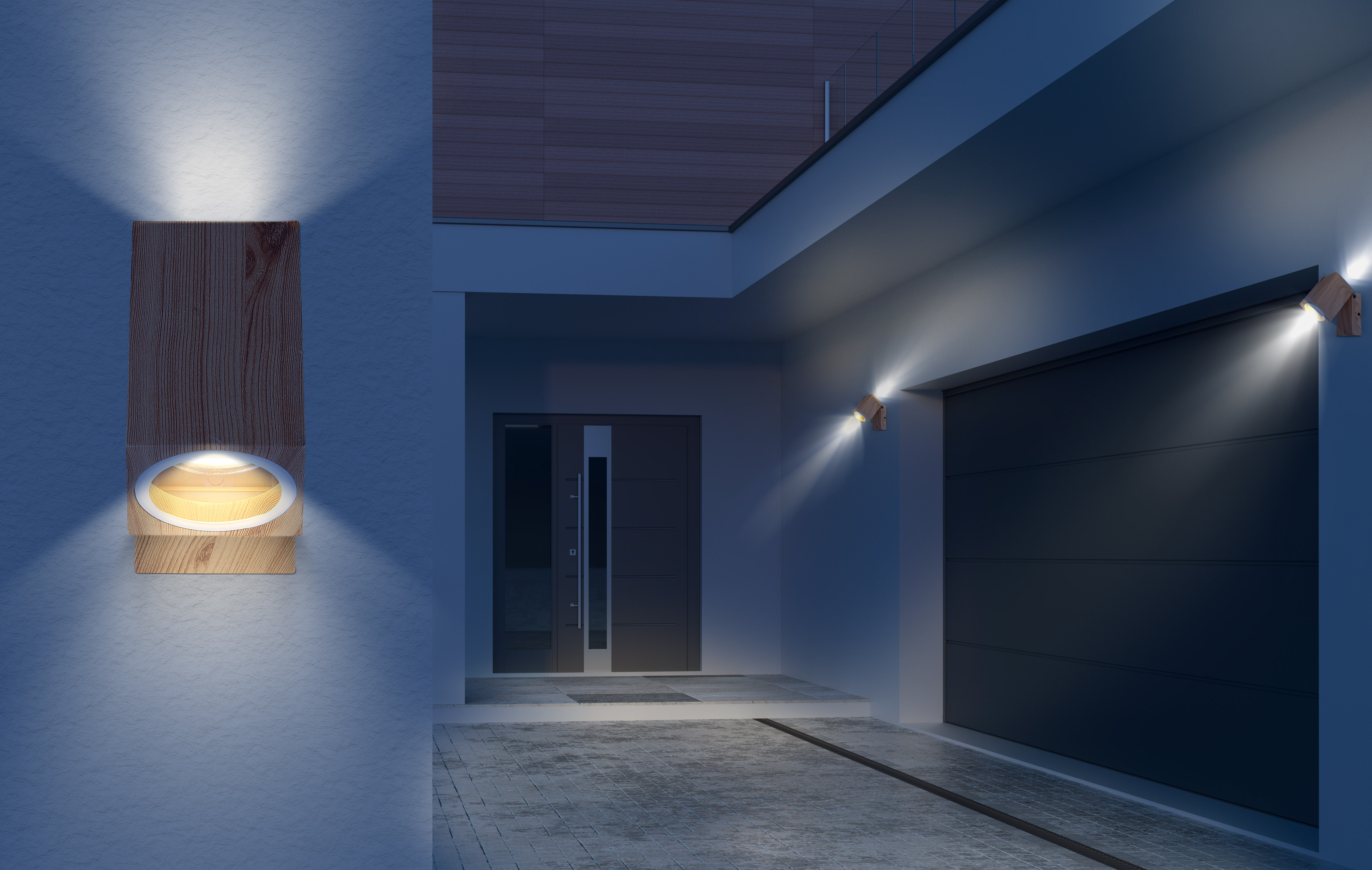 Globo Lighting Veronika kinkiet zewnętrzny 1x35W drewno 34164WW