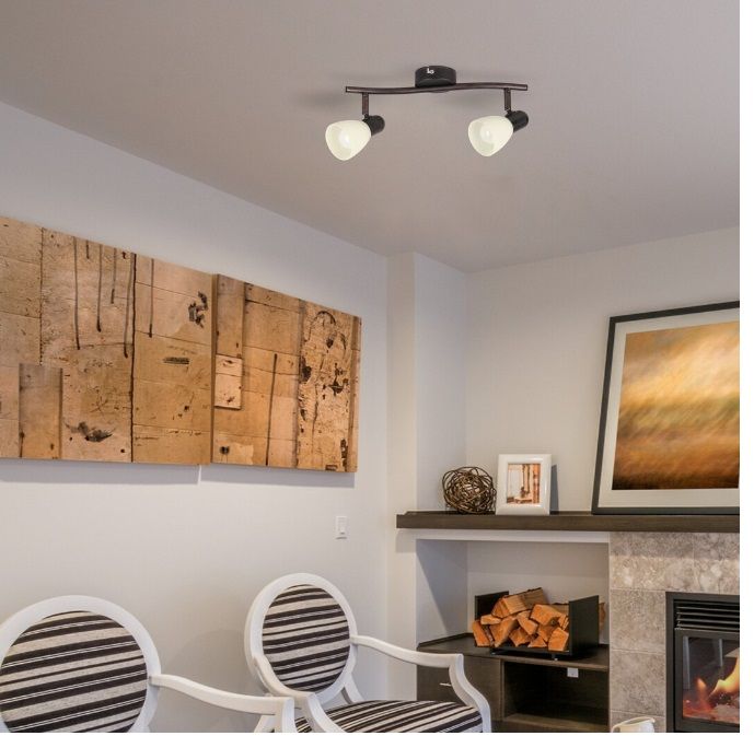 Rabalux Soma lampa podsufitowa 2x40 W brązowa-kremowa 6592