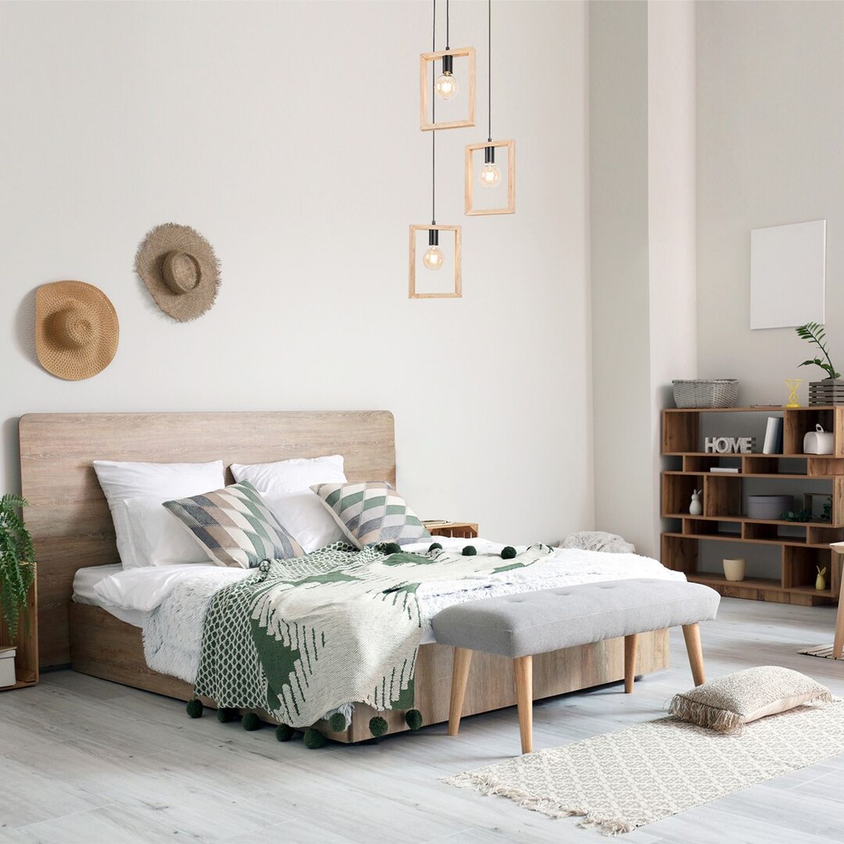 Rabalux Indigo lampa wisząca 3x40W czarny/buk 2293