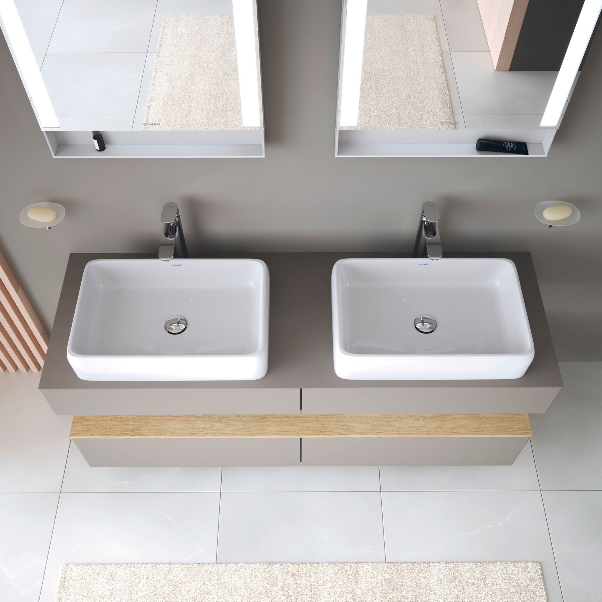 Duravit Qatego szafka 160 cm podumywalkowa wisząca bazalt mat QA4779030430010