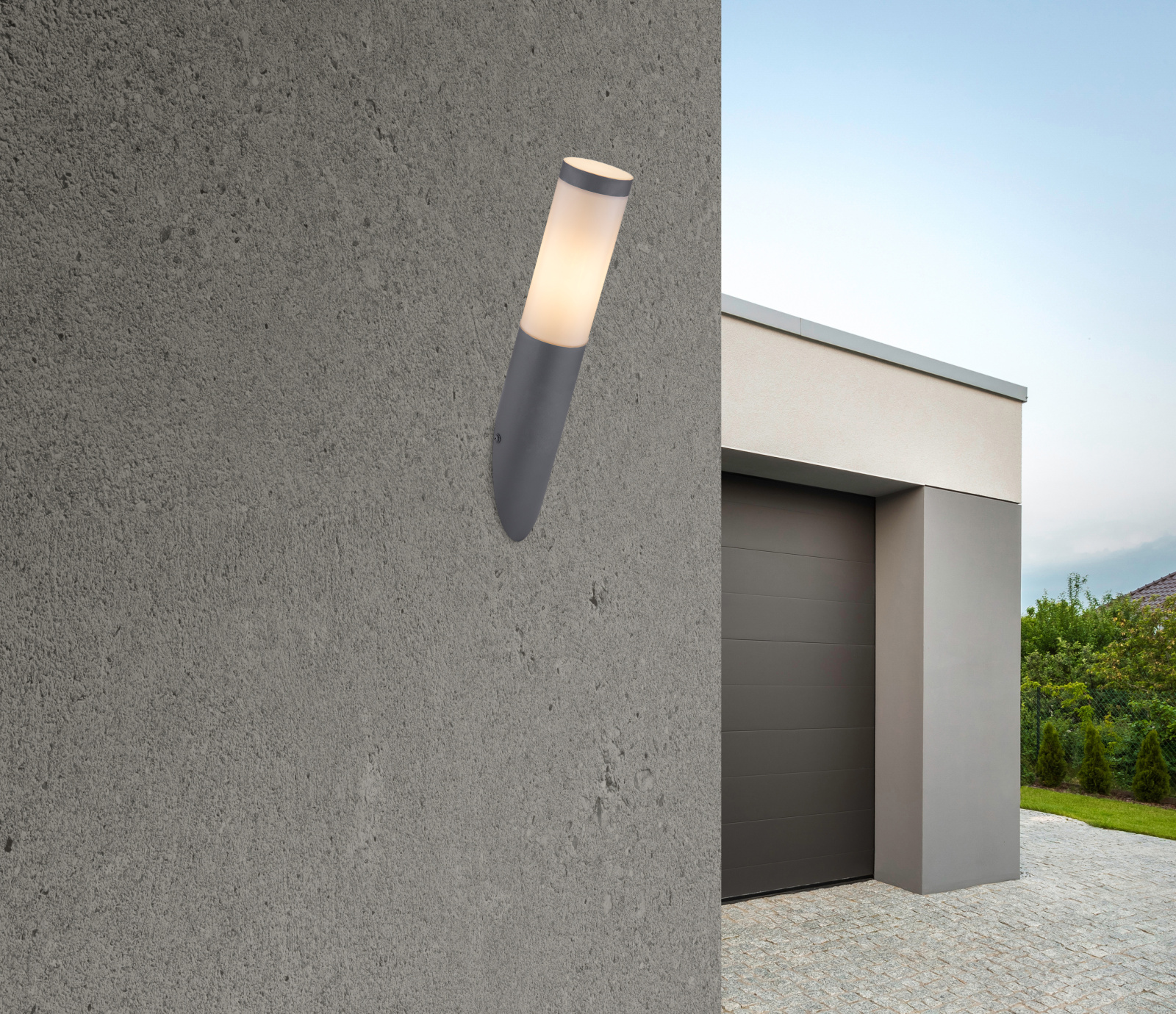 Globo Lighting Boston kinkiet zewnętrzny 1x30W antracyt/opal 3157A