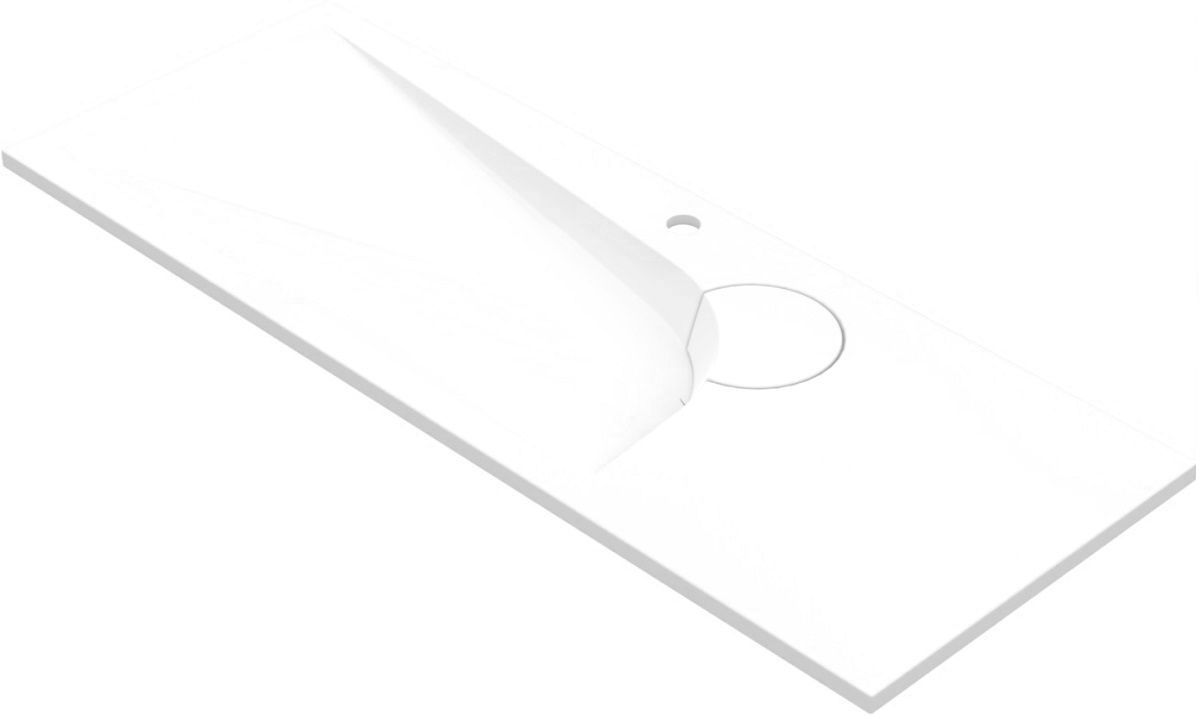 Vayer Boomerang umywalka 160x50 cm wpuszczana biała 160.050.005.3-1.0.1.X.0