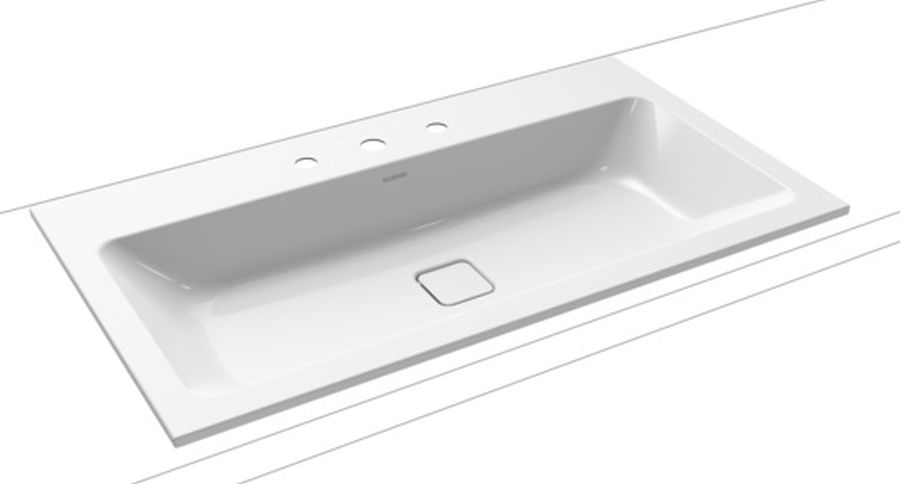 Kaldewei Cono umywalka 90x50 cm wpuszczana prostokątna model 3081 biała 901706033001