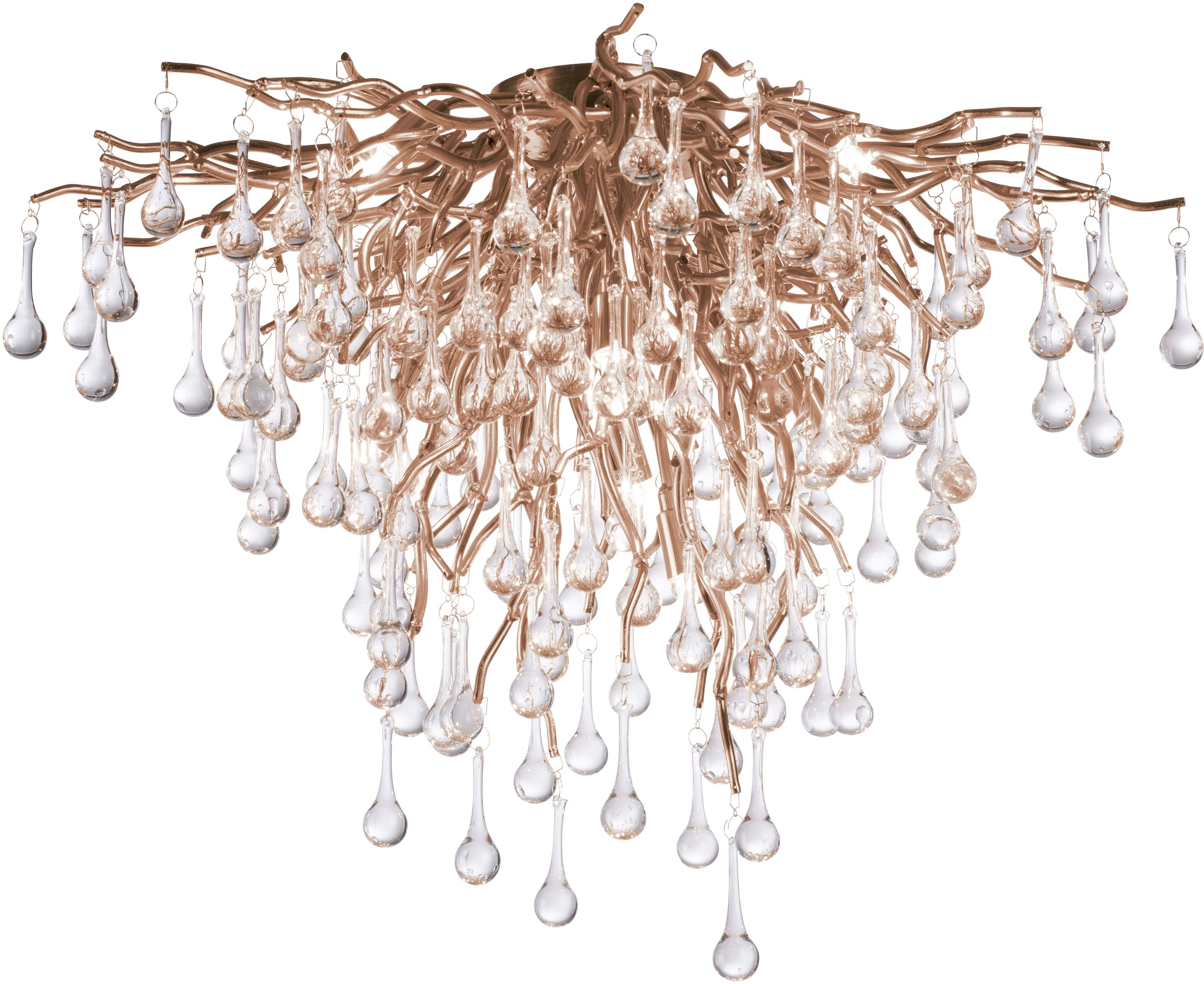 Paul Neuhaus Icicle lampa podsufitowa 9x40W mosiądz postarzany 8091-11