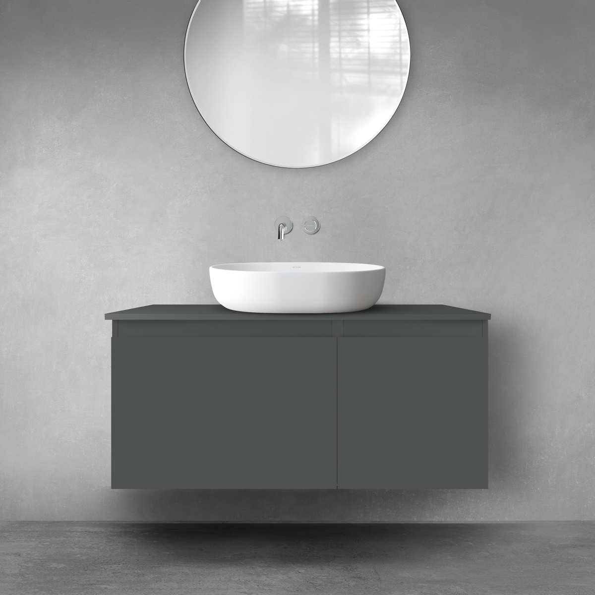 Oltens Vernal zestaw mebli łazienkowych 100 cm z blatem grafit mat 68249400 - Wysyłka w 24h