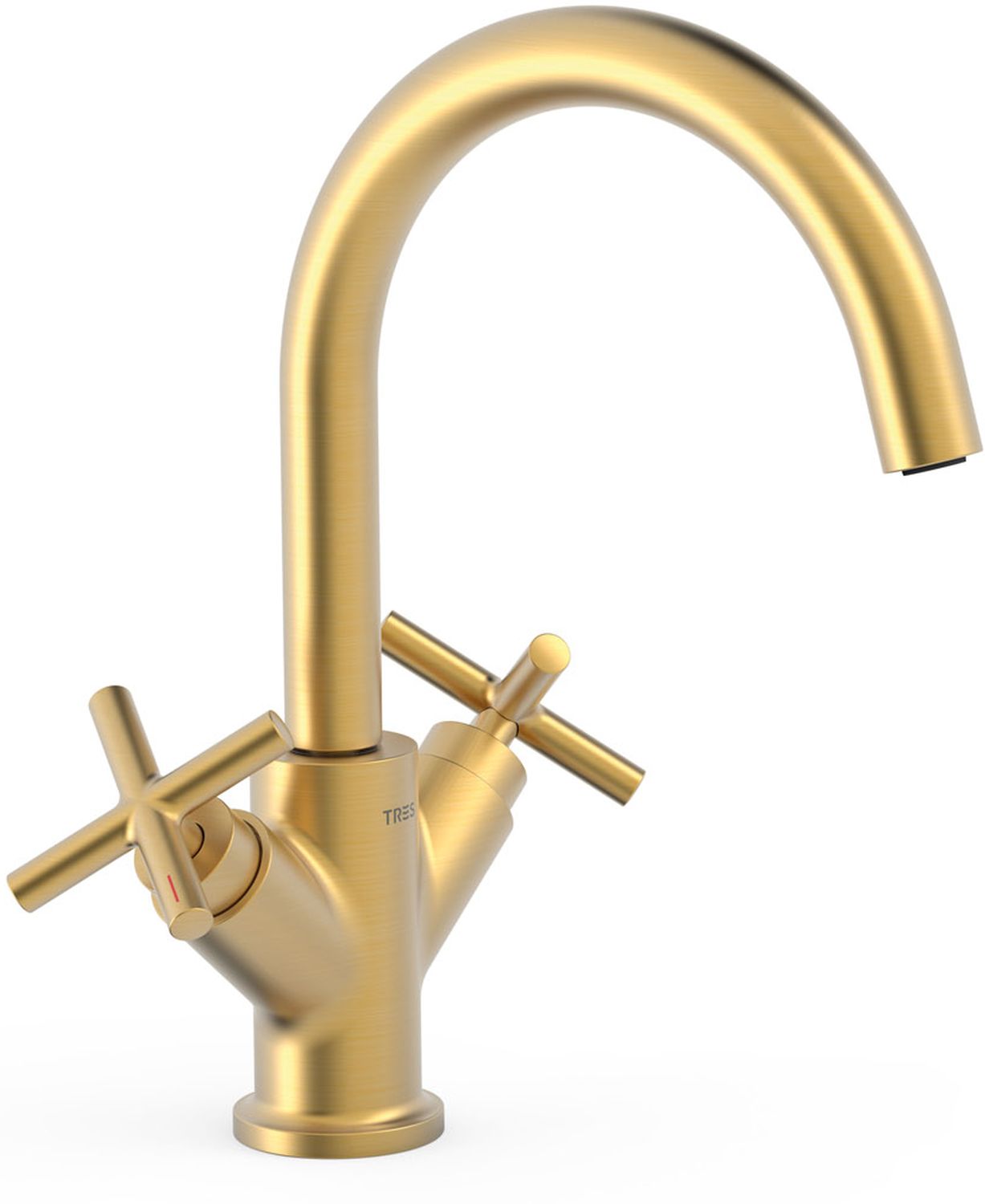 Tres Mont Blanc bateria umywalkowa stojąca złoty mat 28320301OM