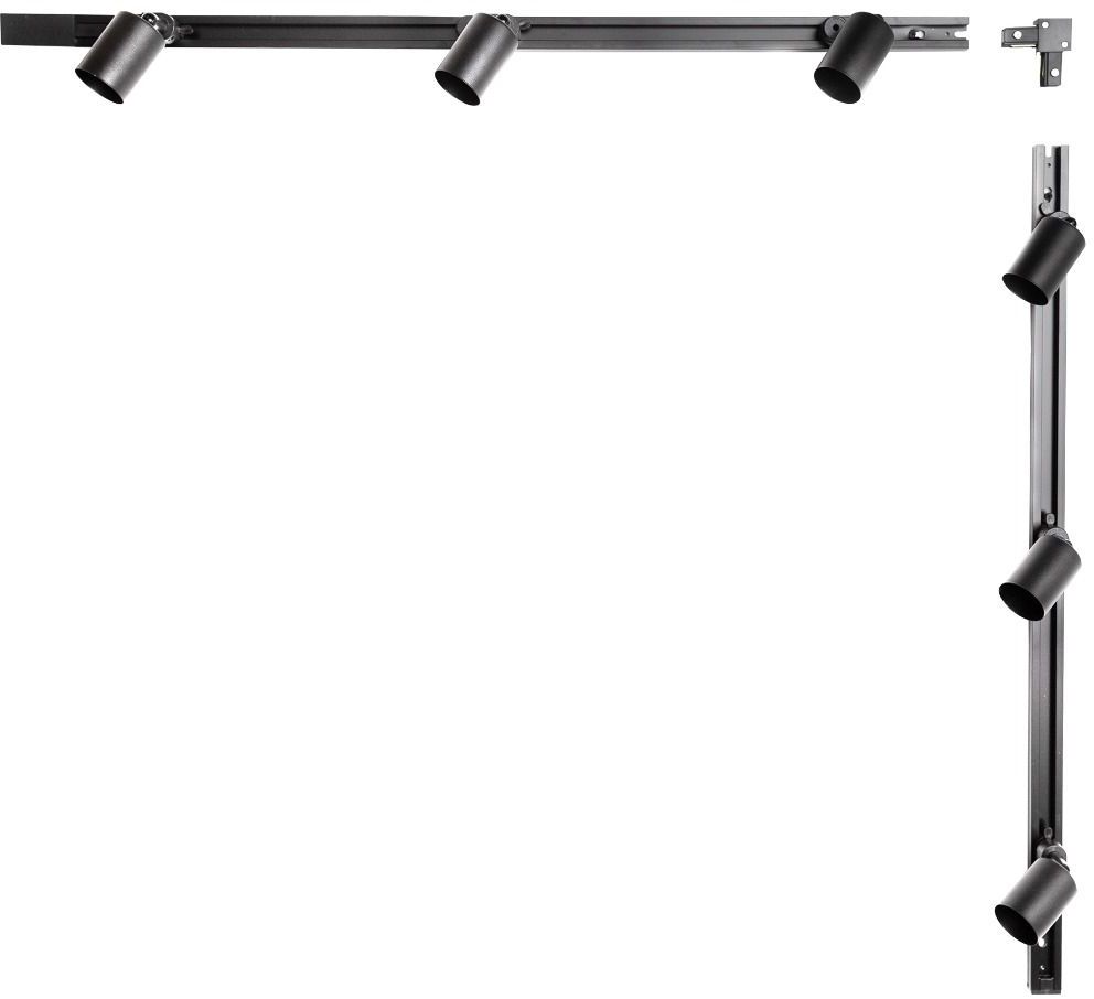 Zuma Line zestaw szynoprzewód 200 cm z reflektorami czarny 3016