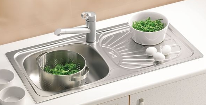 Alveus Basic 80 zlewozmywak stalowy 86x44 cm 1-komorowy satyna 1008844