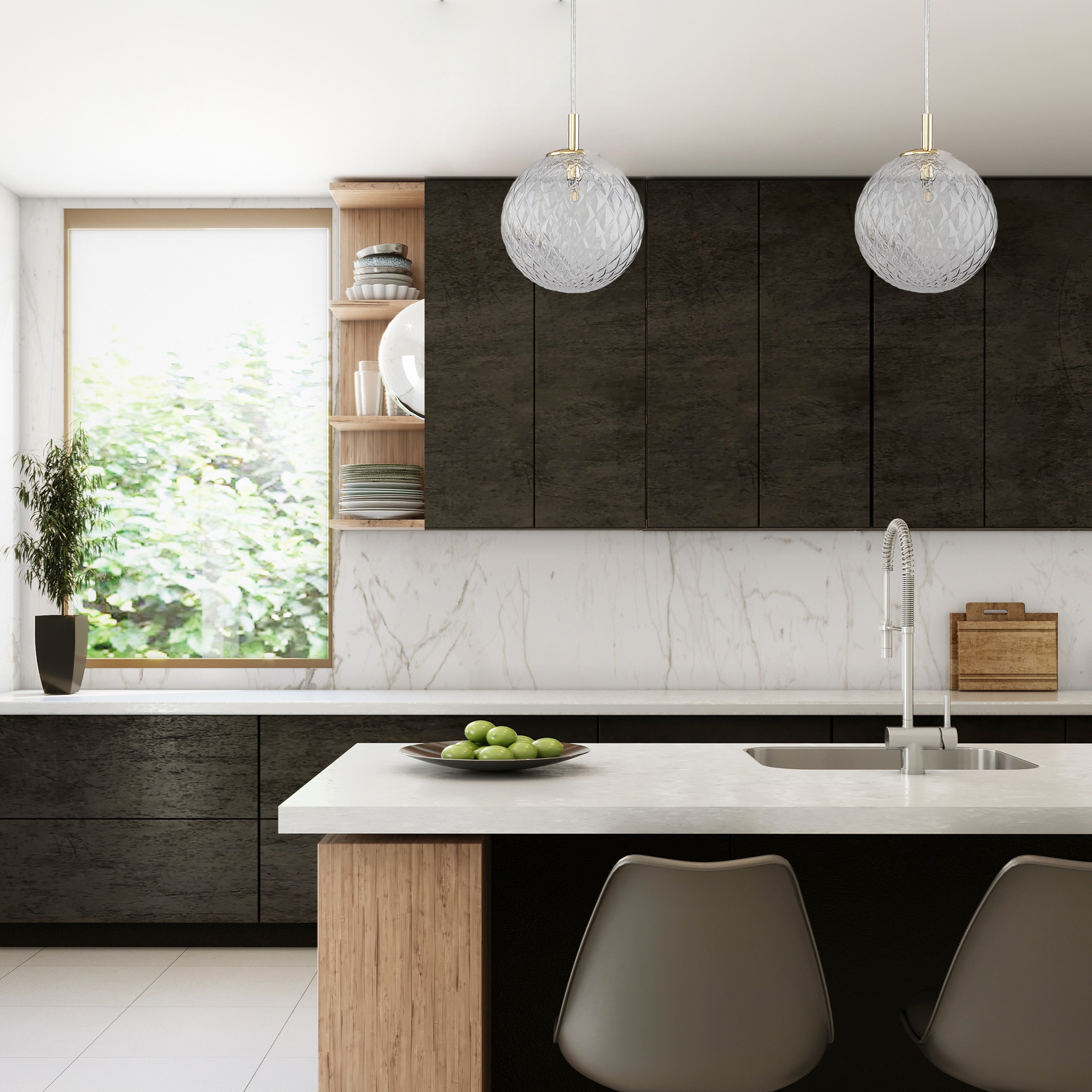 TK Lighting Cadix lampa wisząca 1x6W złoty/przezroczysty 4610 - Wysyłka w 24h