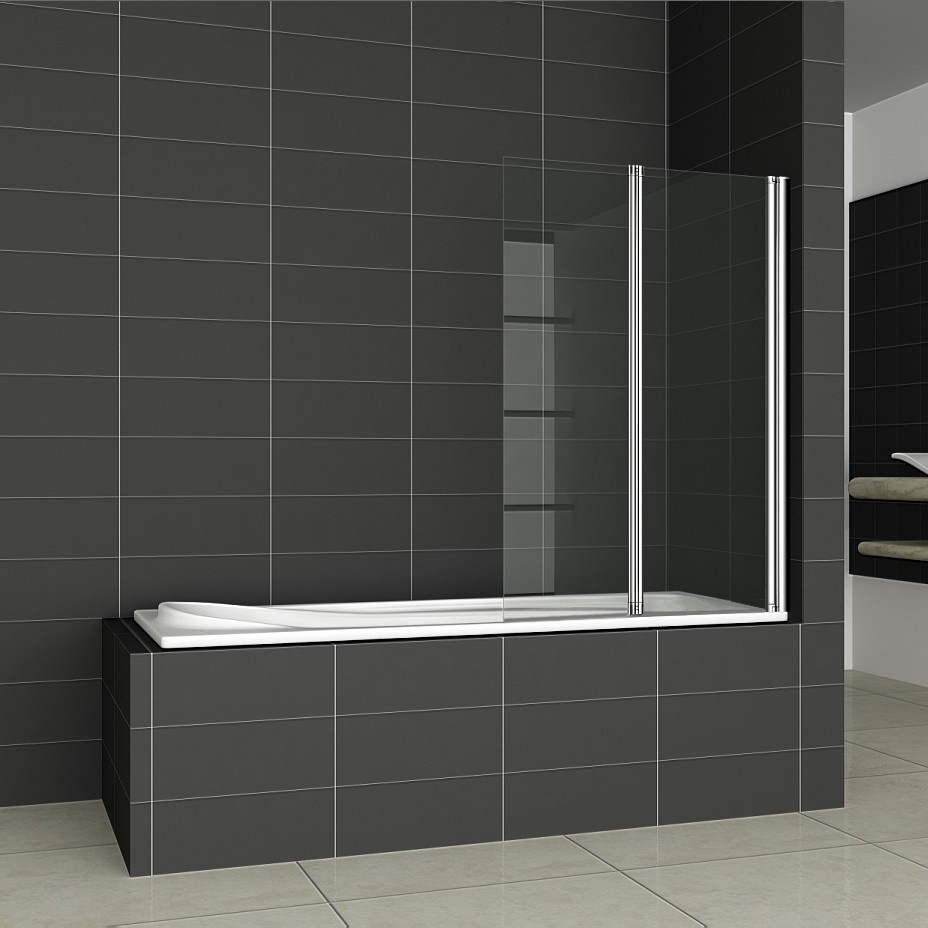 Rea Agat-2 parawan nawannowy 100x140 cm 2-częściowy profile chrom REA-W0300