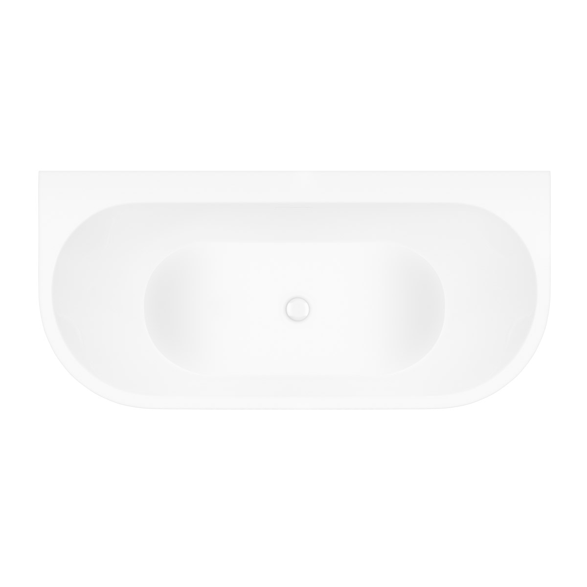 Zestaw Oltens Hulda wanna przyścienna 160x75 cm z pokrywą korka biały połysk (12020000, 09002000) - Wysyłka w 24h