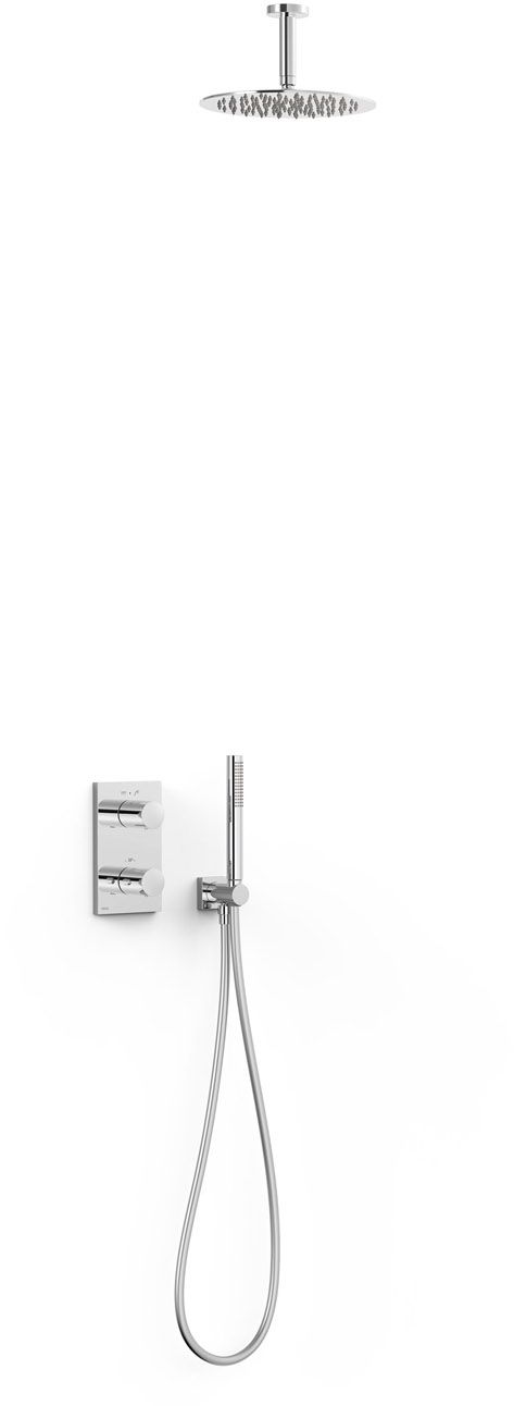 Tres Therm-Box zestaw prysznicowy podtynkowy termostatyczny z deszczownicą chrom 06225003