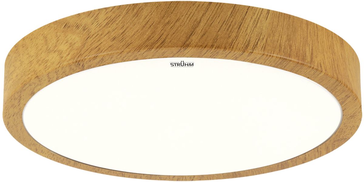 Strühm Atut plafon 1x18 W biały-drewno 04149 - Wysyłka w 24h