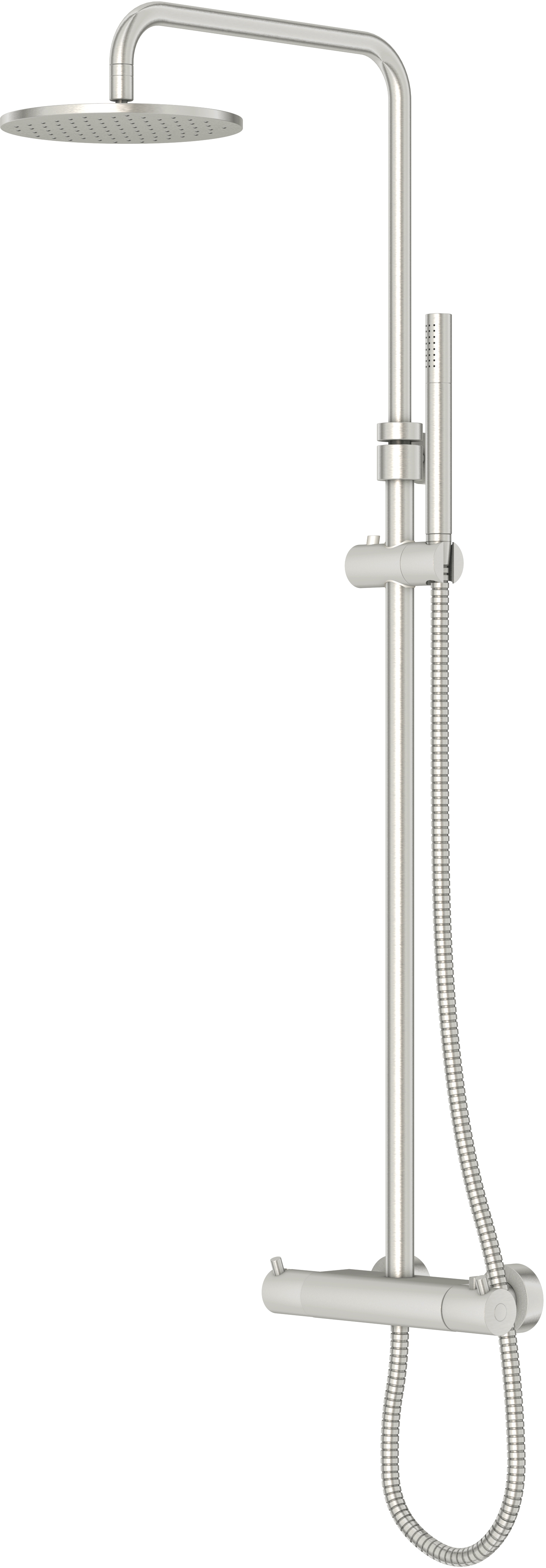 Steinberg 100 zestaw prysznicowy ścienny termostatyczny z deszczownicą nikiel szczotkowany 1002721BN