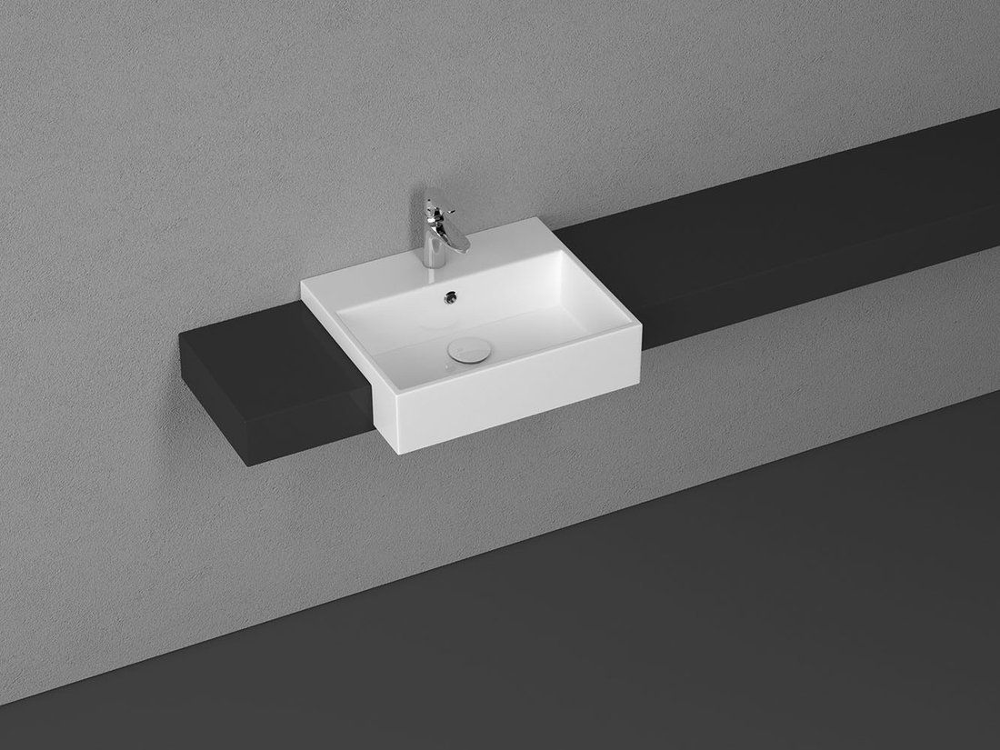 Isvea Purity umywalka 50x42 cm wpuszczana prostokątna biała 10PL52050