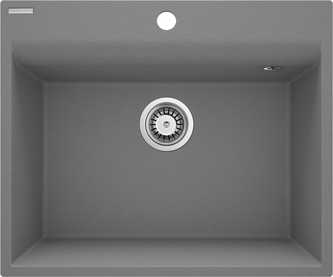 Deante Corio zlewozmywak granitowy 60x50 cm szary metalik ZRC_S10A