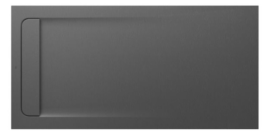 Roca Aquos brodzik 160x80 cm prostokątny kompozyt Stonex szary łupek AP60164032001200