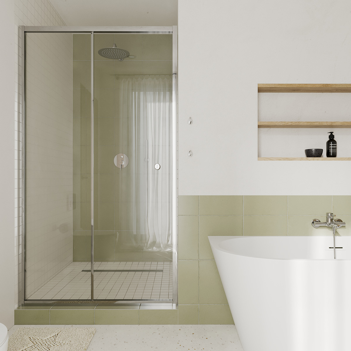 Zestaw Hagser Lisa bateria wannowo-prysznicowa ścienna z kompletem natryskowym Mia Birgit chrom HGR26000036 - Wysyłka w 24h