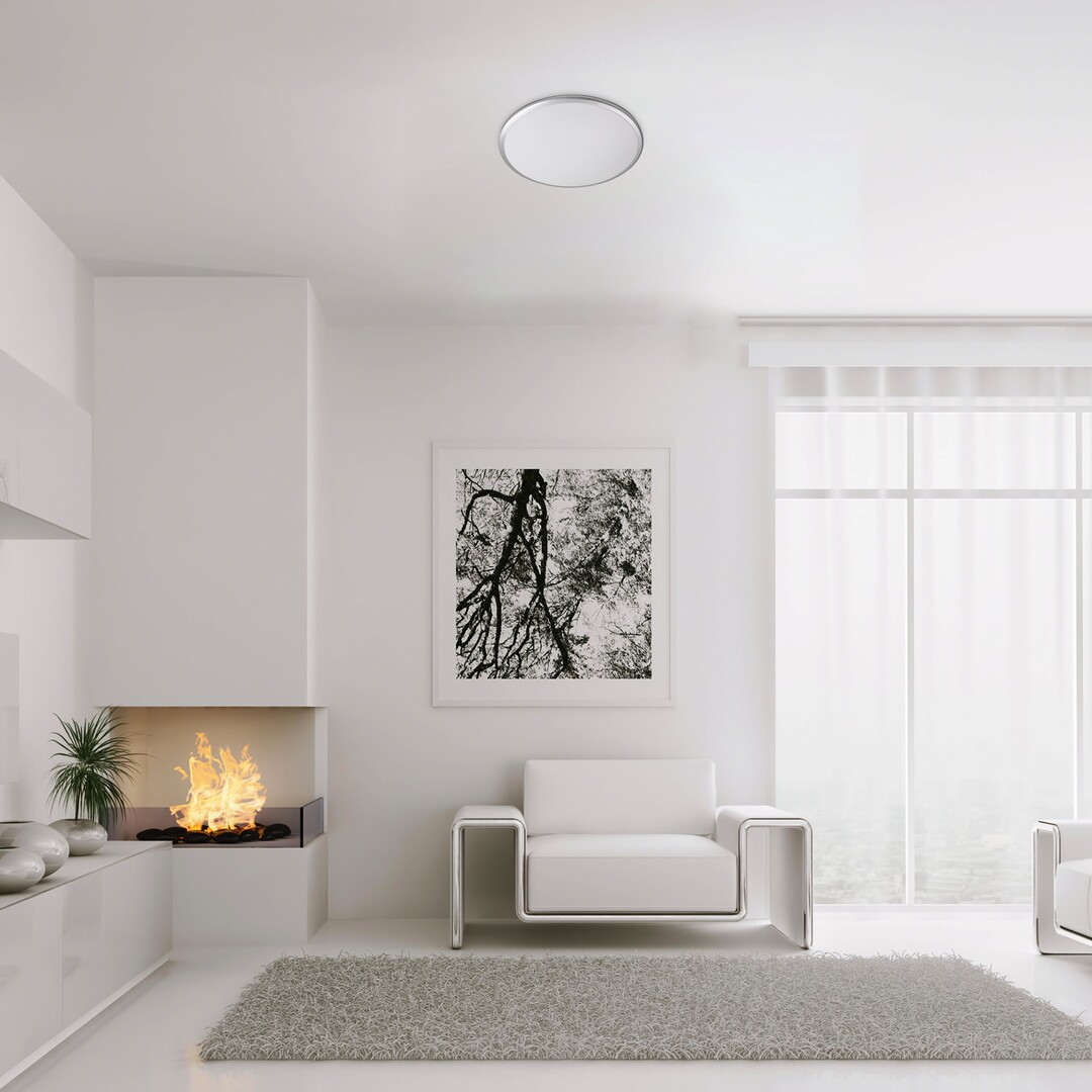 Rabalux Engon plafon 1x45W LED srebrny/biały 71131