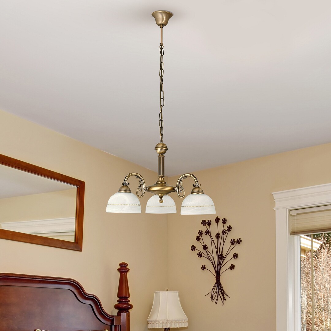 Rabalux Flossi lampa wisząca 3x40 W biała-brązowa 8813