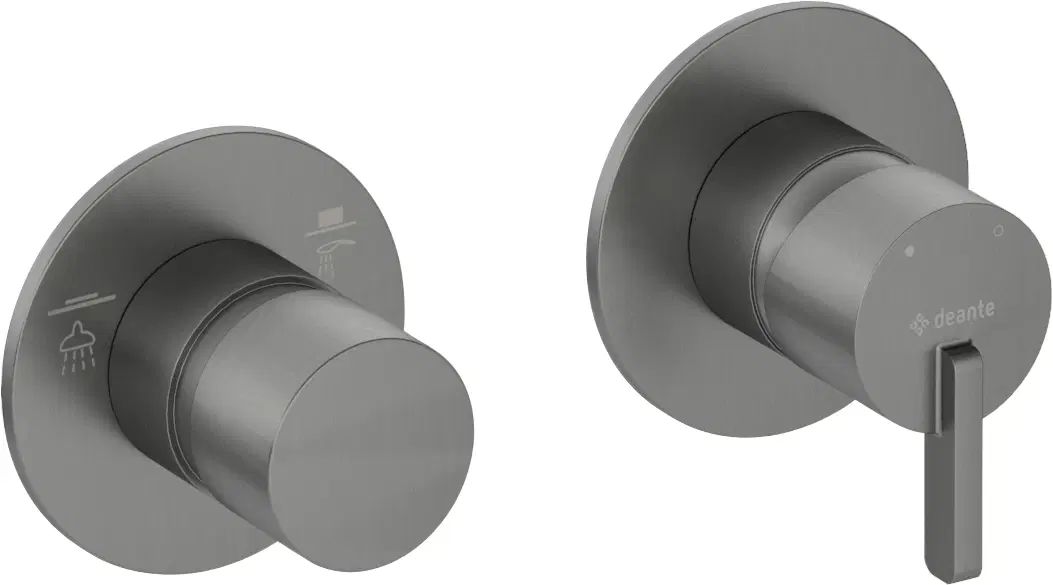 Deante Silia bateria wannowo-prysznicowa podtynkowa titanium BQS_D46P