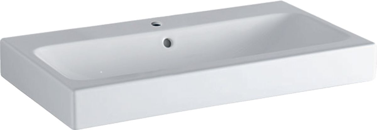 Geberit iCon umywalka 75x48 cm nablatowa prostokątna KeraTect biała 124575600