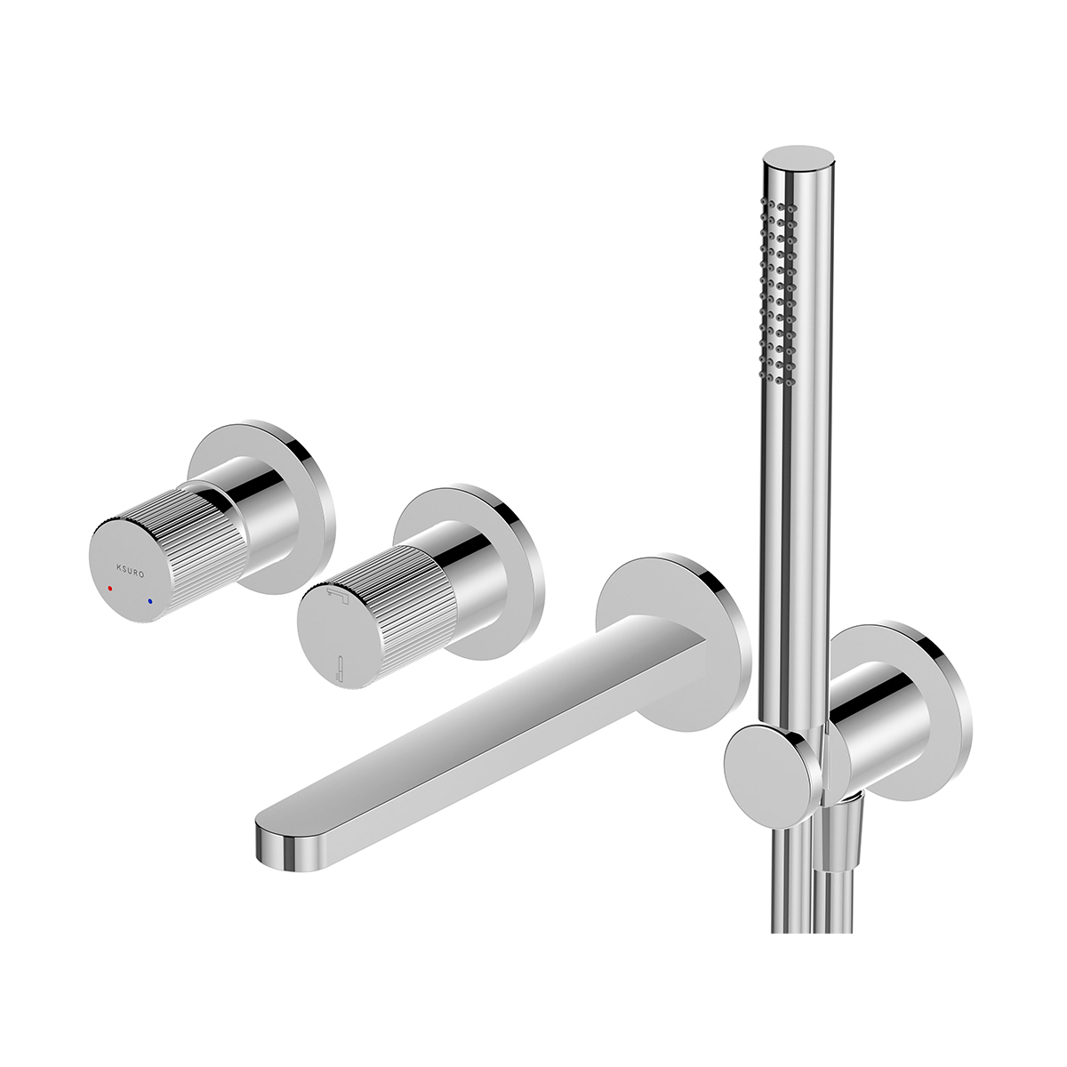 Ksuro 02 bateria wannowo-prysznicowa podtynkowa 4-otworowa chrom błyszczący 13007010 - Wysyłka w 24h