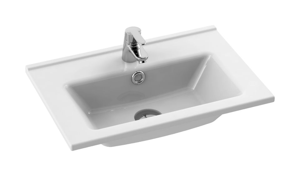 CeraStyle Arte umywalka 55 cm meblowa prostokątna biała 067200-u