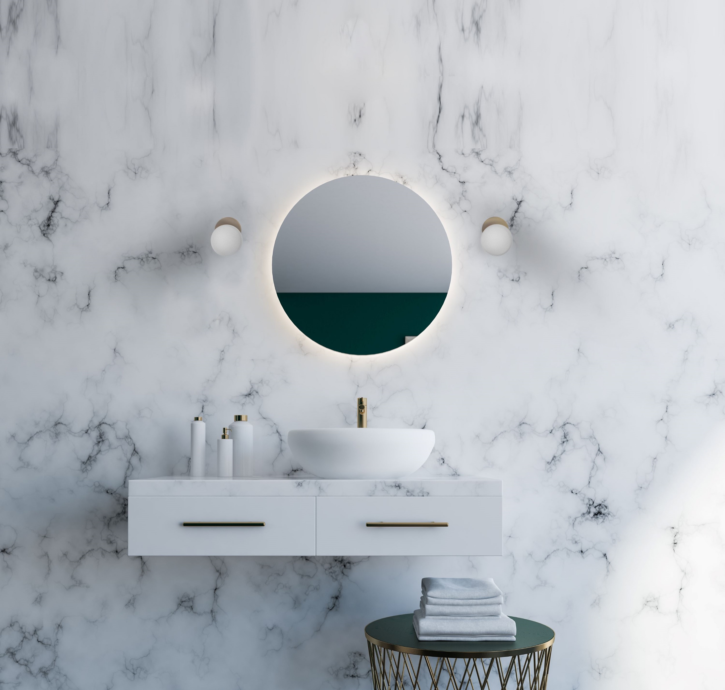 Nowodvorski Lighting Ice Ball kinkiet 1x25W biały/mosiądz 8126 - Wysyłka w 24h