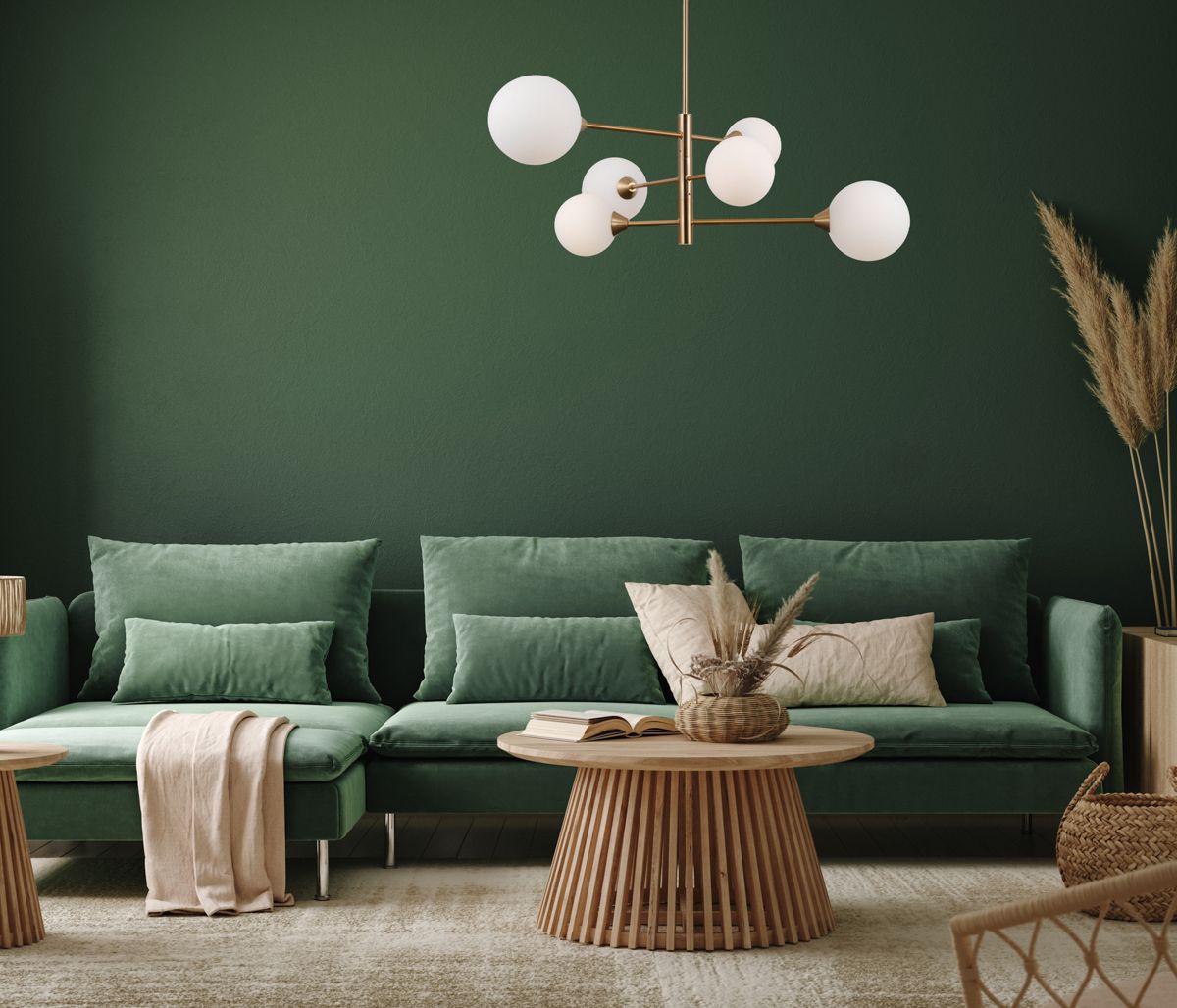 Italux Evora lampa podsufitowa 6x5 W mosiądz PND-55342-6-HB