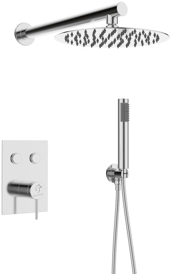 Sea-Horse Ove Chrome Stick zestaw prysznicowy podtynkowy z deszczownicą chrom BJV309-SC2
