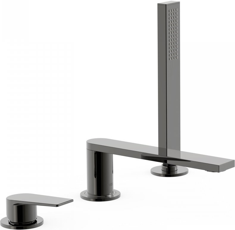 Tres Project bateria wannowo-prysznicowa 3-otworowa czarny metalizowany 211.161.01.KM