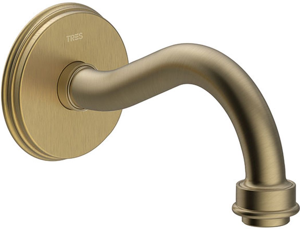 Tres Monoclasic wylewka do baterii ścienna stary mosiądz 242.173.02.LV