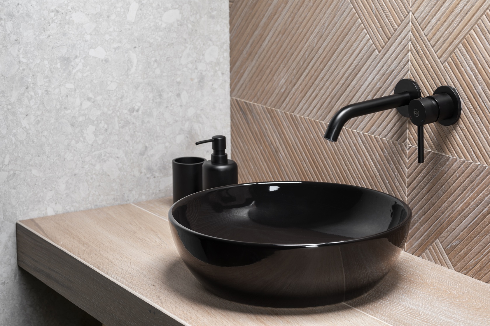 KFA Armatura Moza Black bateria umywalkowa podtynkowa czarny mat 5039-810-81 - Wysyłka w 24h