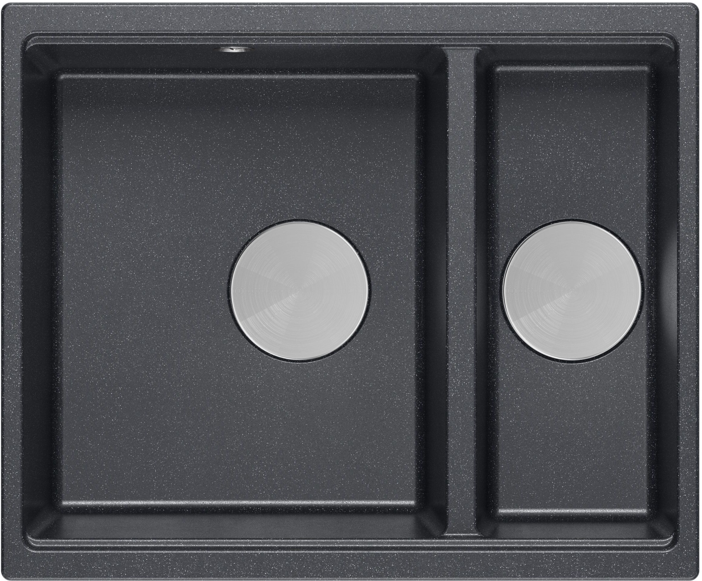 Quadron Logan zlewozmywak GraniteQ 55x46 cm czarny-szary/grafitowy/onyx HCQL5646U8-BS_U