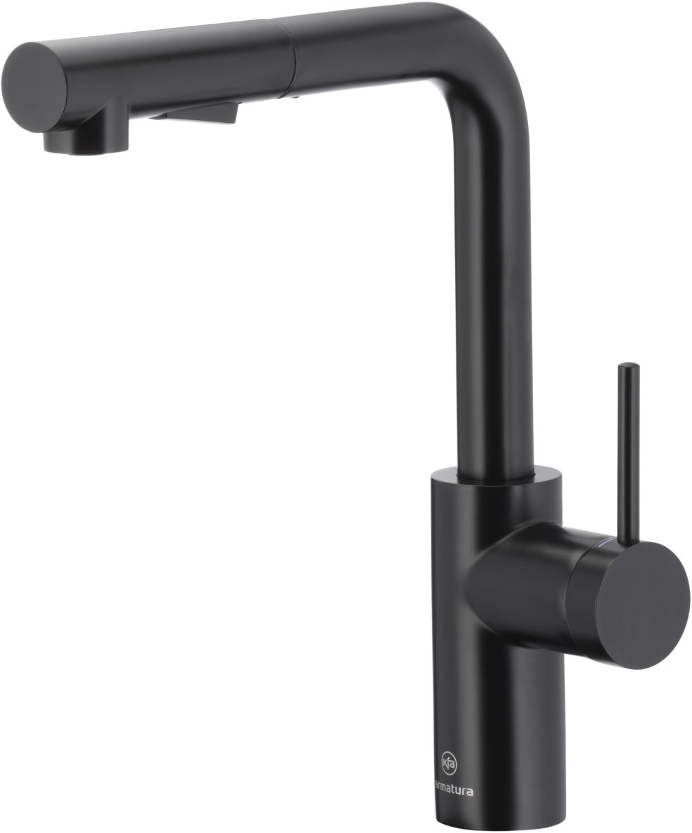 KFA Armatura Duero Basic Black bateria kuchenna stojąca z wyciąganą wylewką czarny mat 6623-110-81 - Wysyłka w 24h