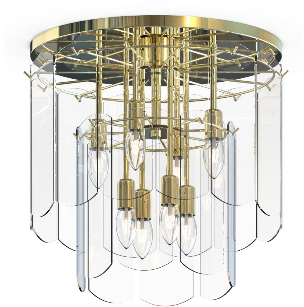 Zuma Line Nira lampa podsufitowa 8x40 W przezroczysta-złota MX3523-8M-EGN