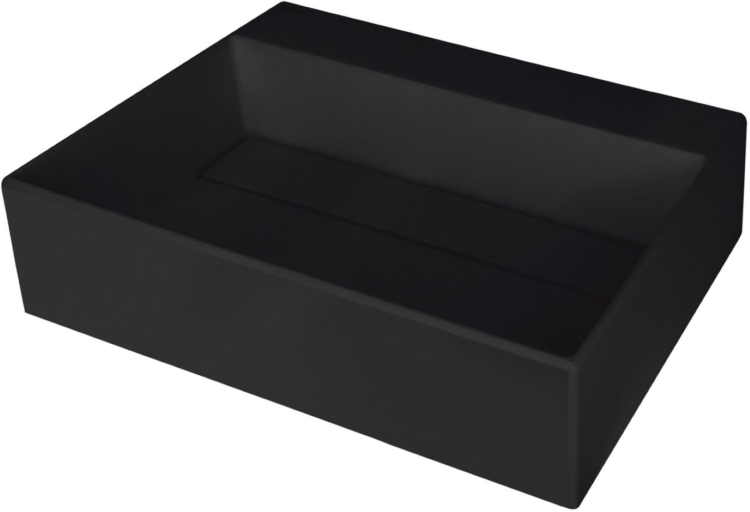 Deante Correo umywalka 50x40 cm prostokątna nablatowa czarna CQR_NU5M