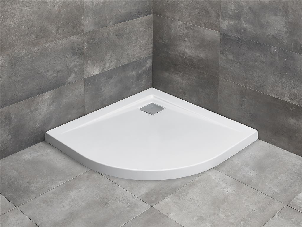 Radaway Argos A brodzik 100x100 cm półokrągły biały 4AA1010-01