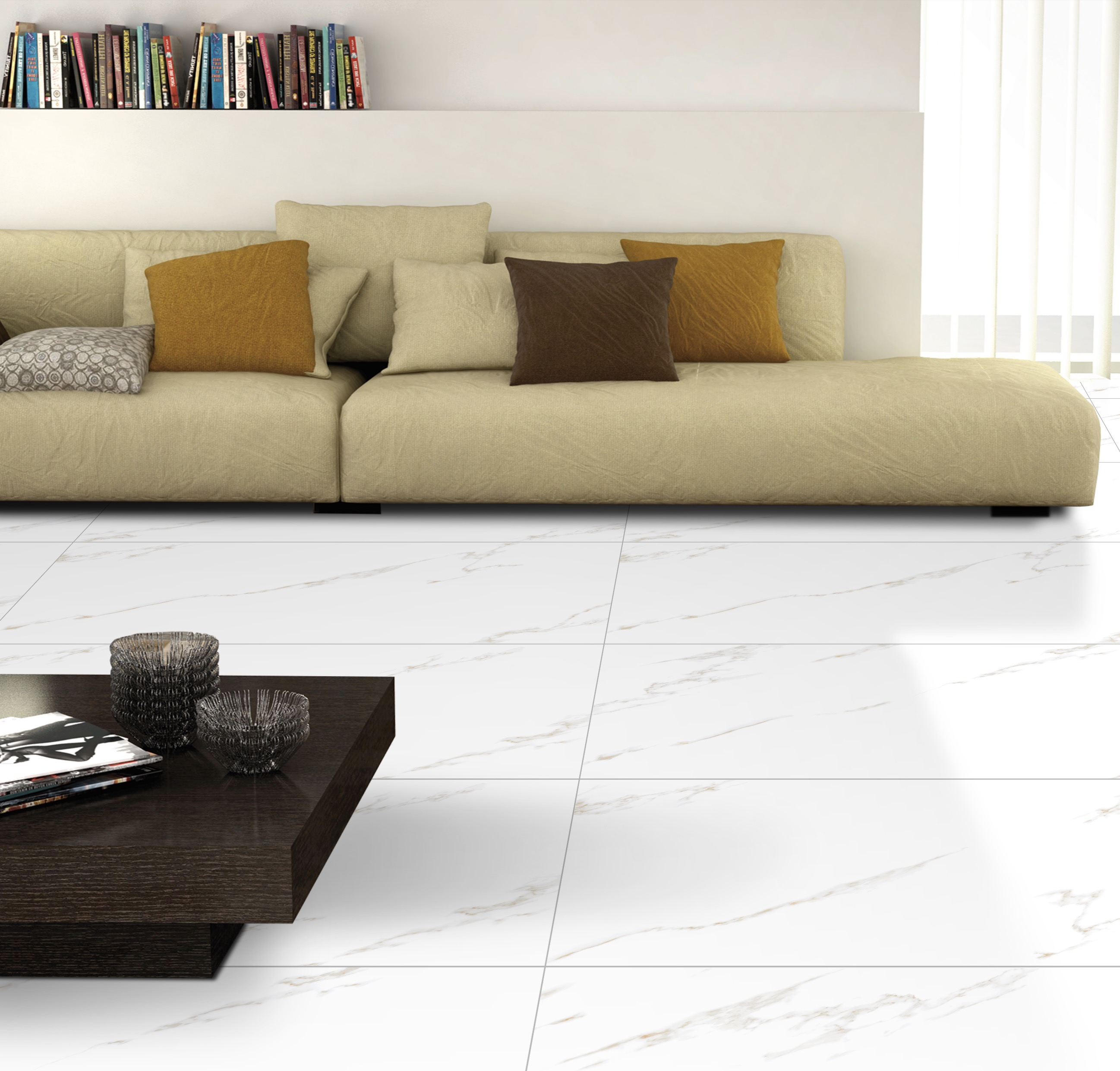 Ego Ceramics Tulon White płytka ścienno-podłogowa 60x120 cm