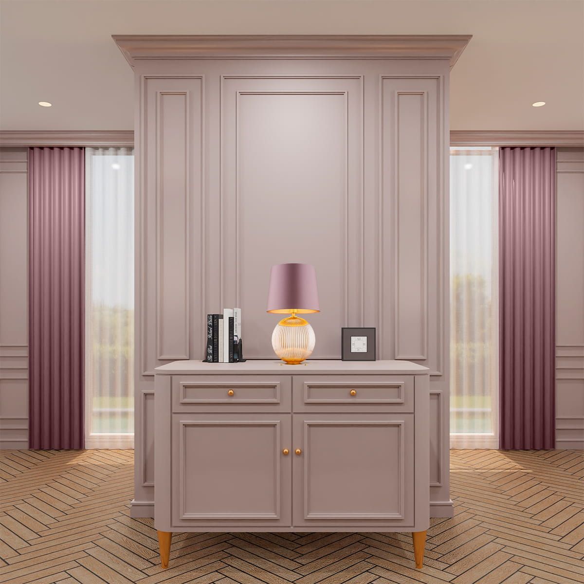 Argon Hamilton lampa stołowa 1x15 W różowa 8536