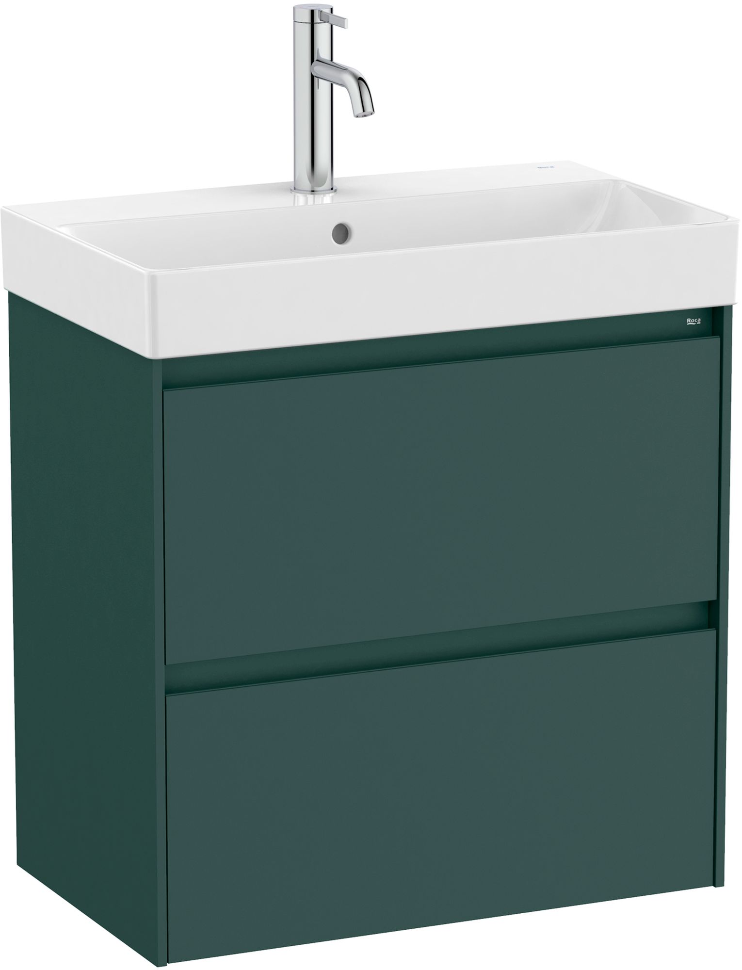 Roca Ona Unik Compacto umywalka z szafką 60 cm ciemny zielony mat A851684513