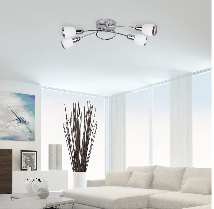 Rabalux Elite lampa podsufitowa 4x40 W biała-chrom 6063