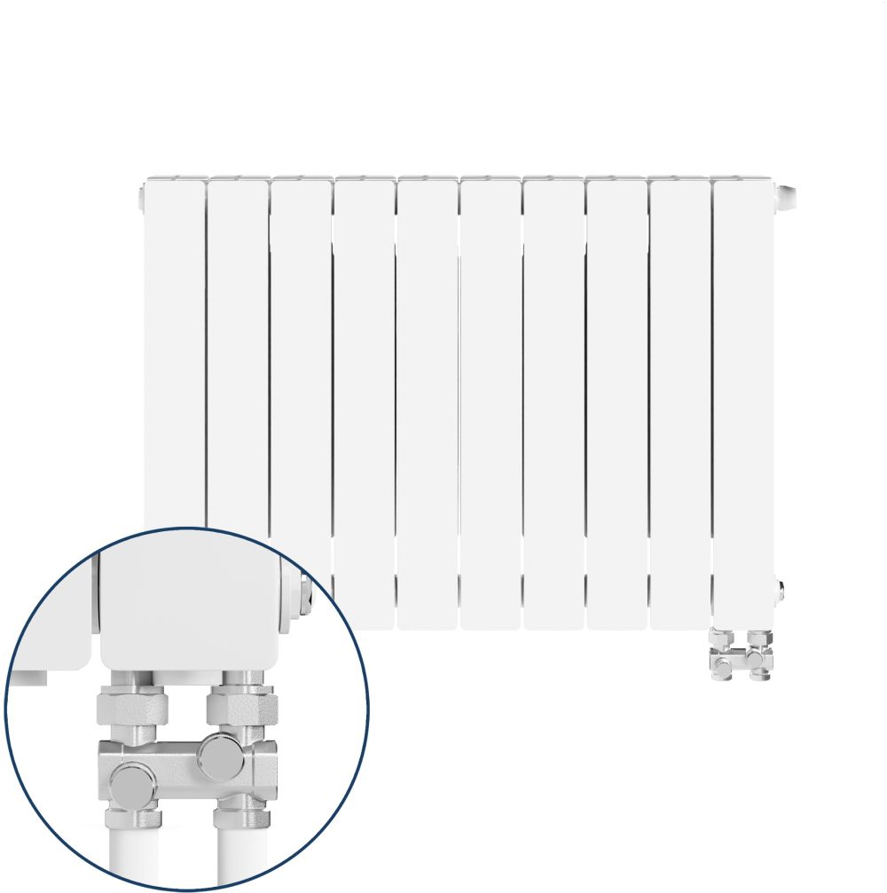 KFA Armatura ADR grzejnik pokojowy 57x80 cm podłączenie dolne biały 763-101-44 - Wysyłka w 24h