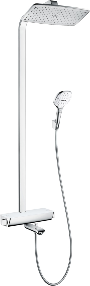 Hansgrohe Raindance Select E Showerpipe zestaw prysznicowy ścienny termostatyczny biały/chrom 27113400