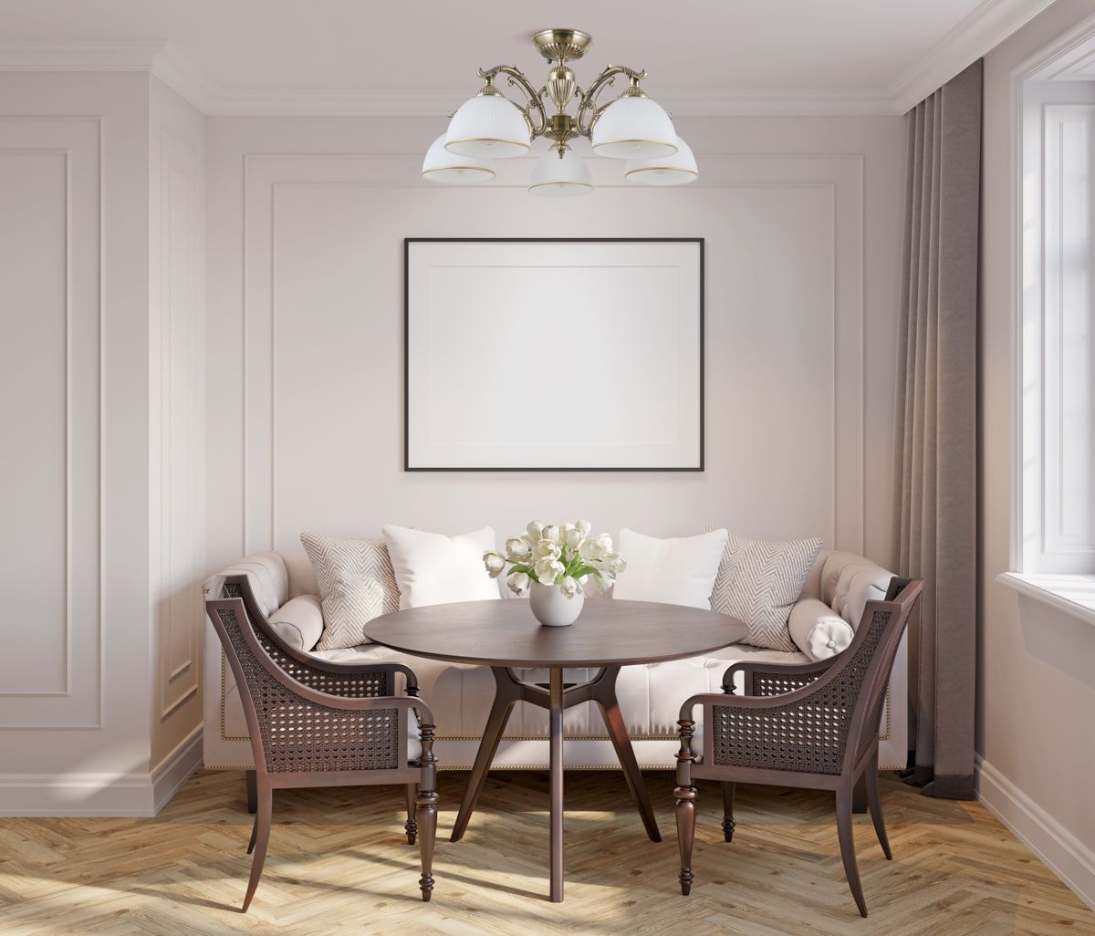 Italux Feneza lampa podsufitowa 5x40 W brązowa PND-5122-5