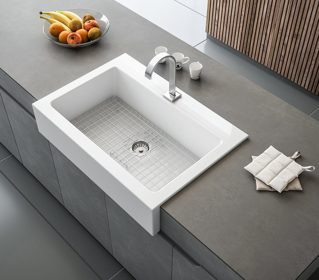 Sapho Arya zlewozmywak ceramiczny 66x62 cm biały 50166 - Wysyłka w 24h